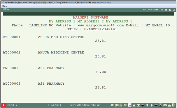 How to View Self Designed Report in Marg Software