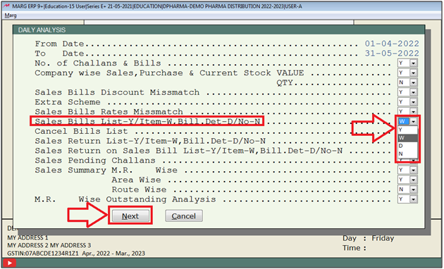 How To View Daily Analysis Mis Report In Marg Software 4627